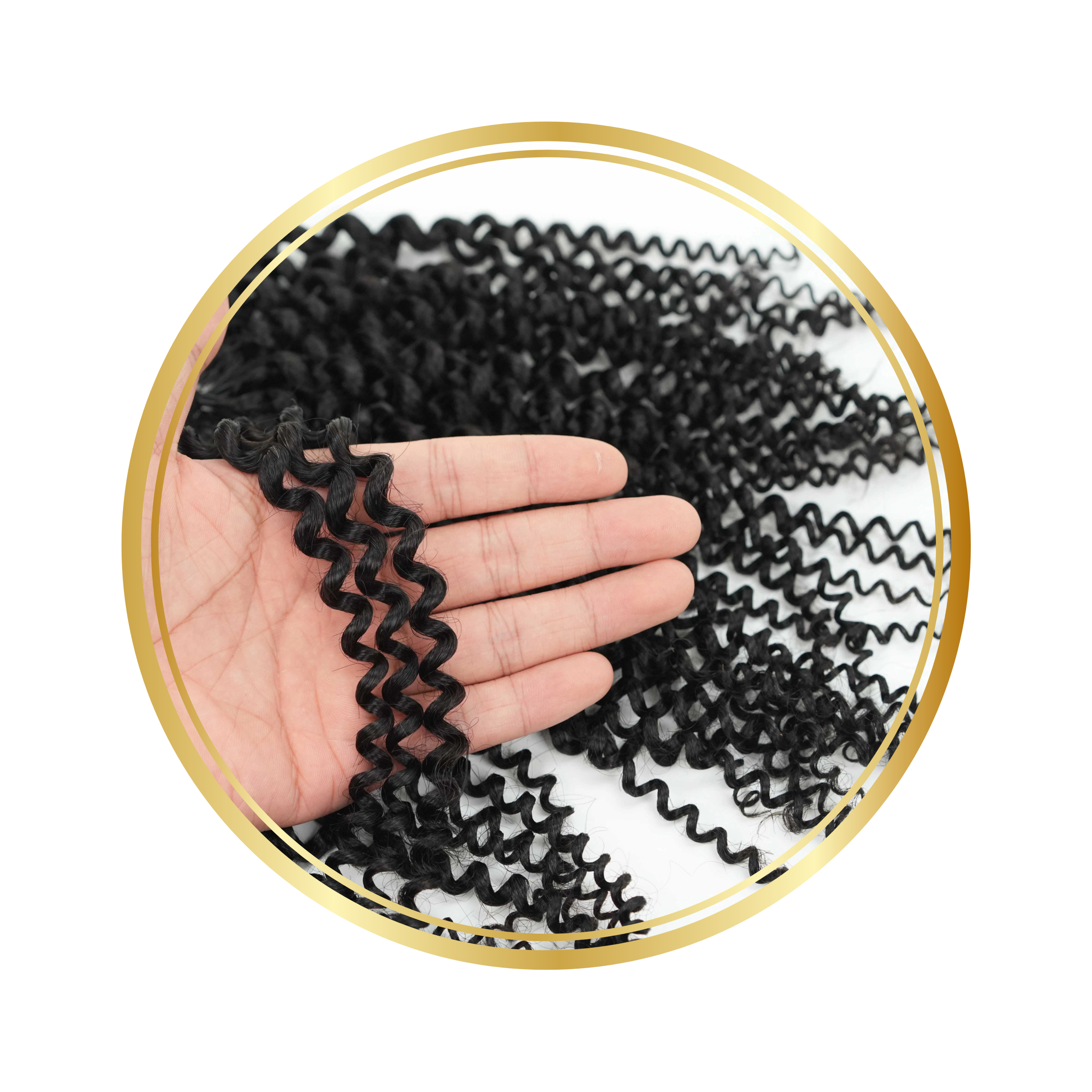 Natural Black Passion Twist Feather Crochet Remy Human Hair Extensions