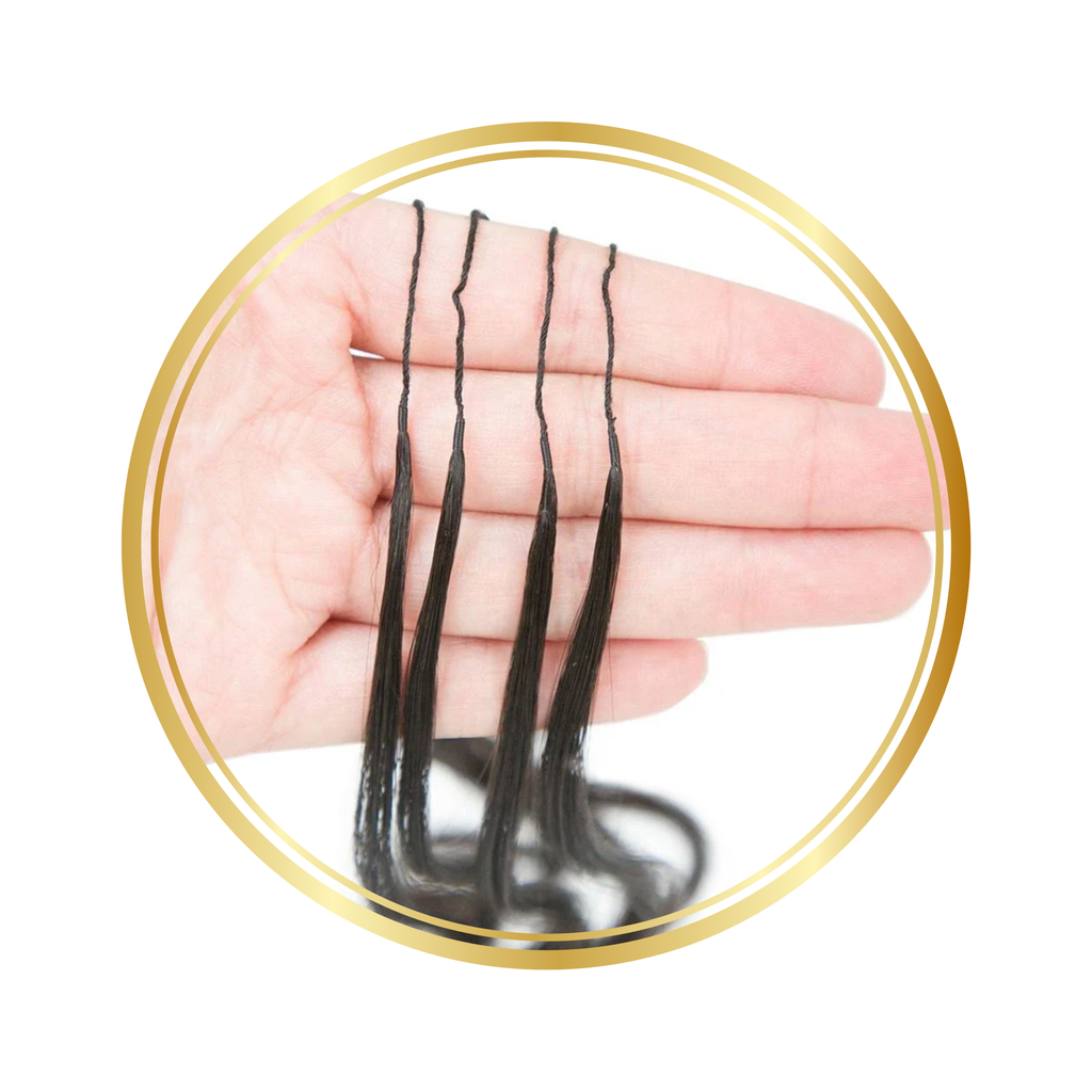 Natural Black Straight Feather Crochet Remy Human Hair Extensions