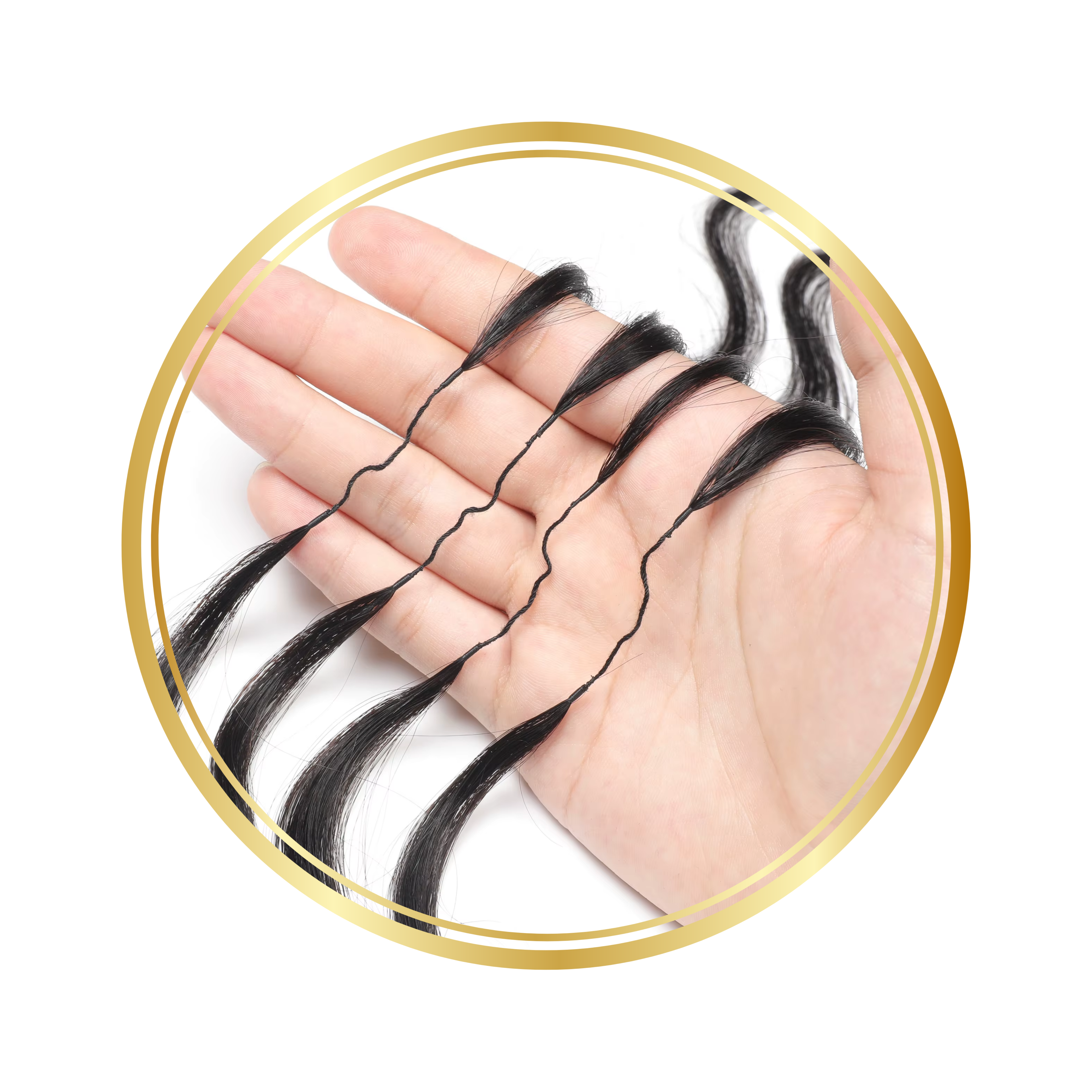 Natural Black Body Wave Feather Crochet Remy Human Hair Extensions