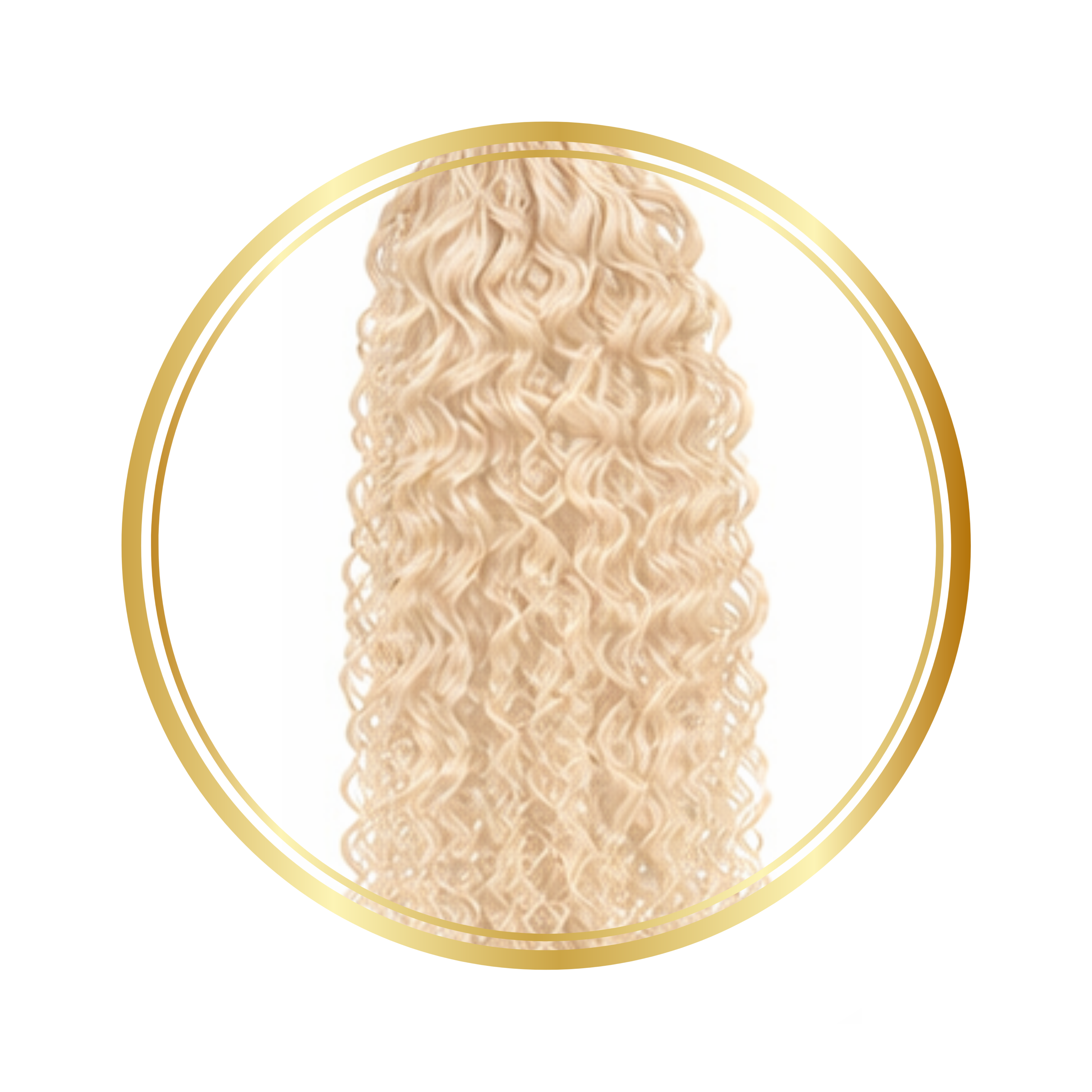 Platinum Blond Water Wave Feather Crochet Remy Human Hair Extensions