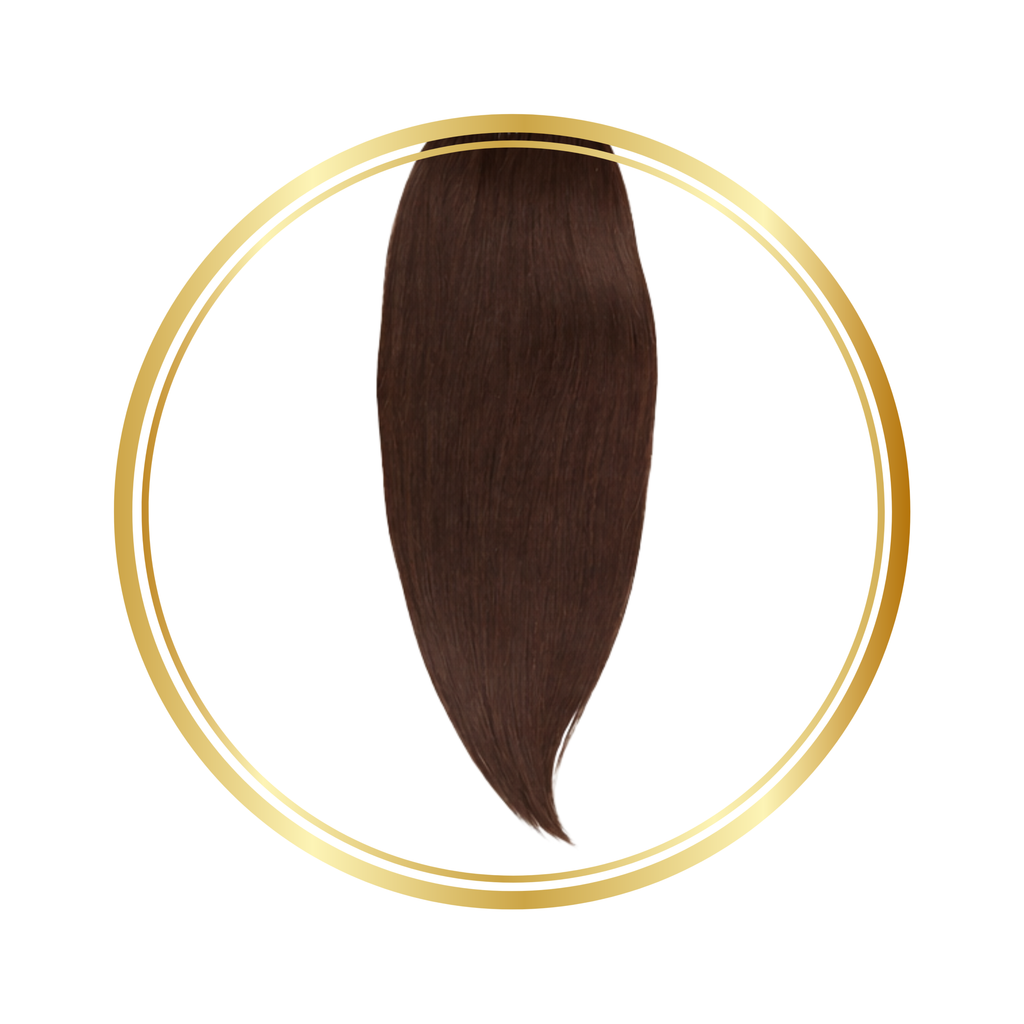 Darkest Brown Straight Feather Crochet Remy Human Hair Extensions