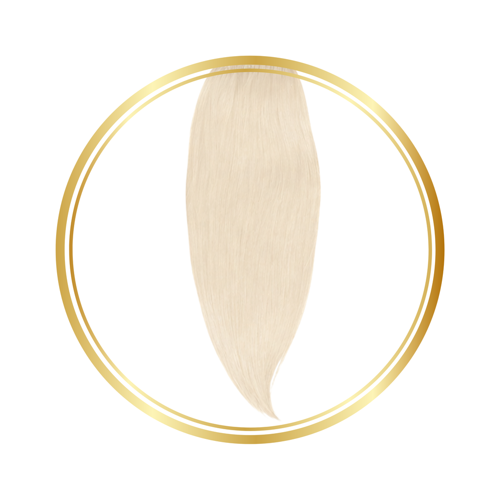 Platinum Blonde Straight Feather Crochet Remy Human Hair Extensions
