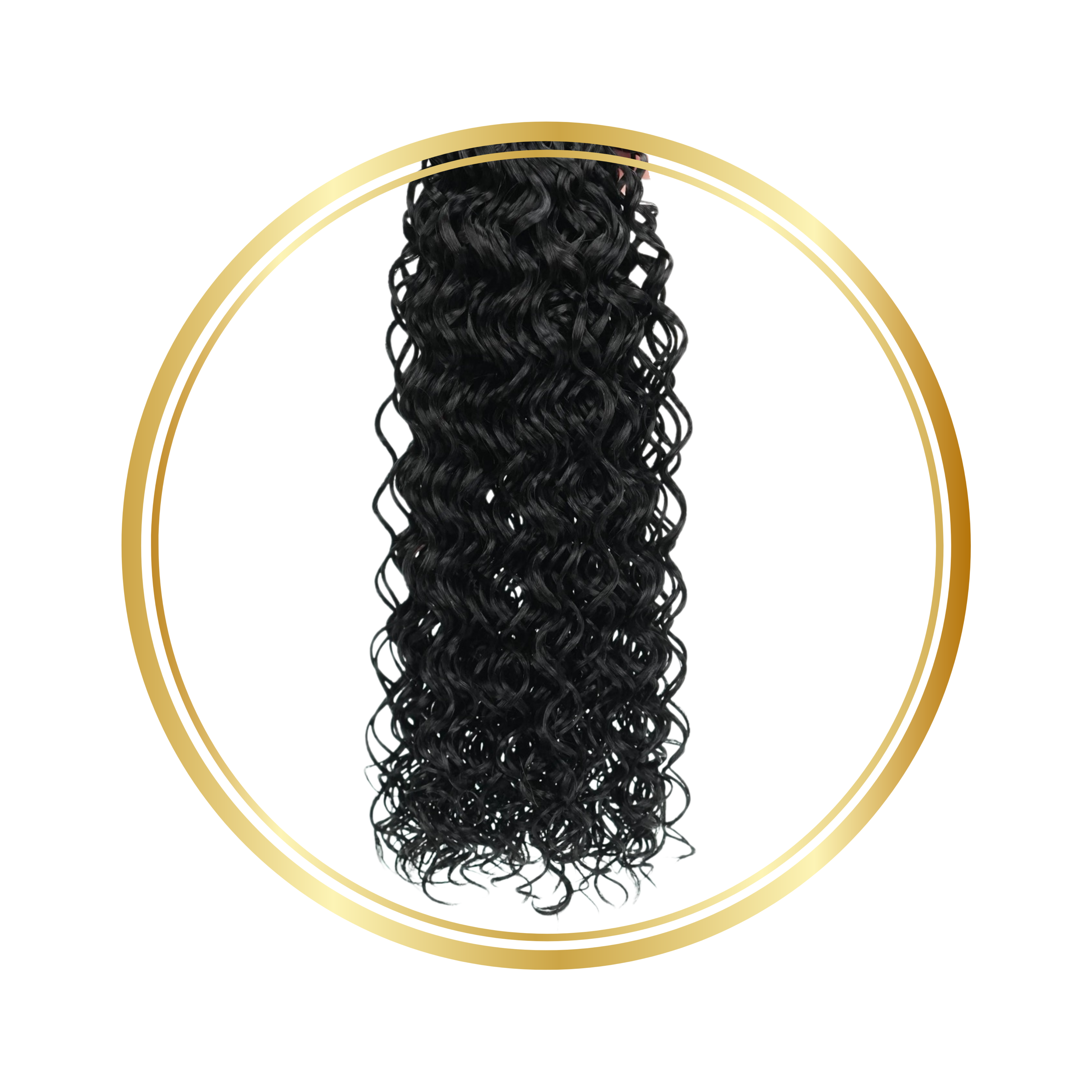 Natural Black Deep Wave Feather Crochet Remy Human Hair Extensions