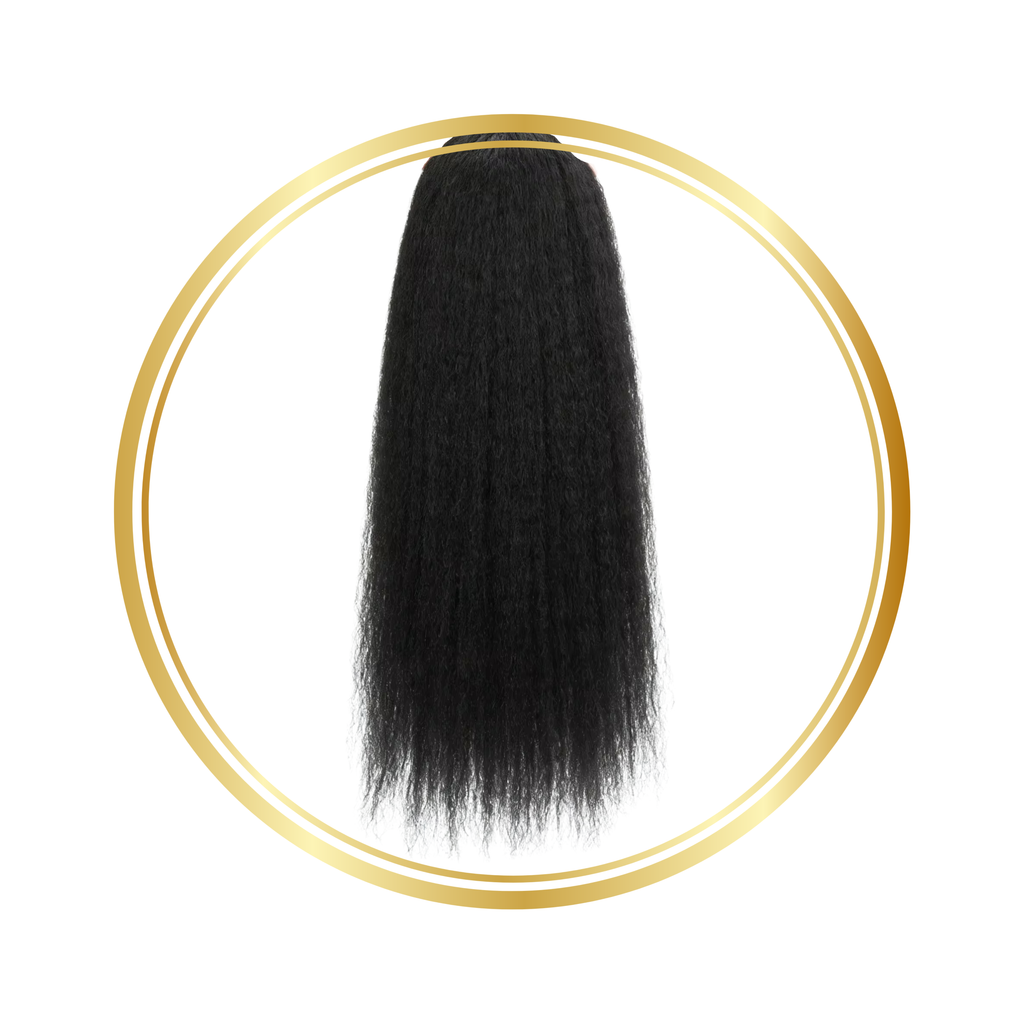 Natural Black Kinky Straight Crochet Remy Human Hair Extensions