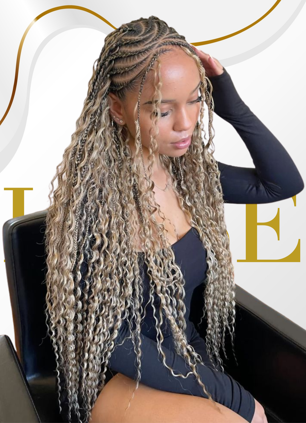 Platinum Blonde Deep Wave Feather Crochet Remy Human Hair Extensions