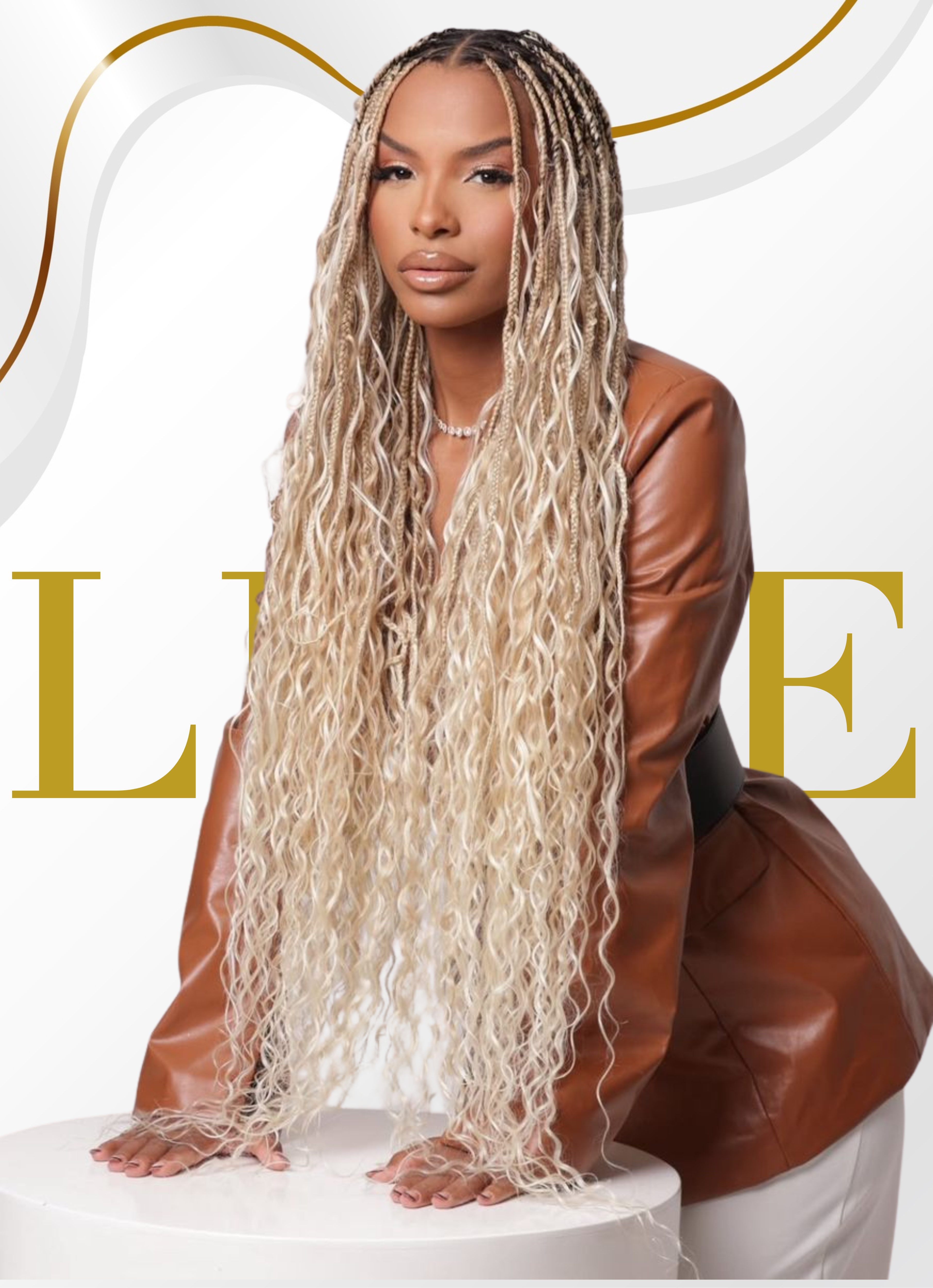 Platinum Blond Water Wave Feather Crochet Remy Human Hair Extensions