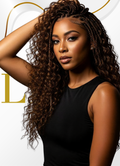 Darkest Brown Deep Wave Feather Crochet Remy Human Hair Extensions
