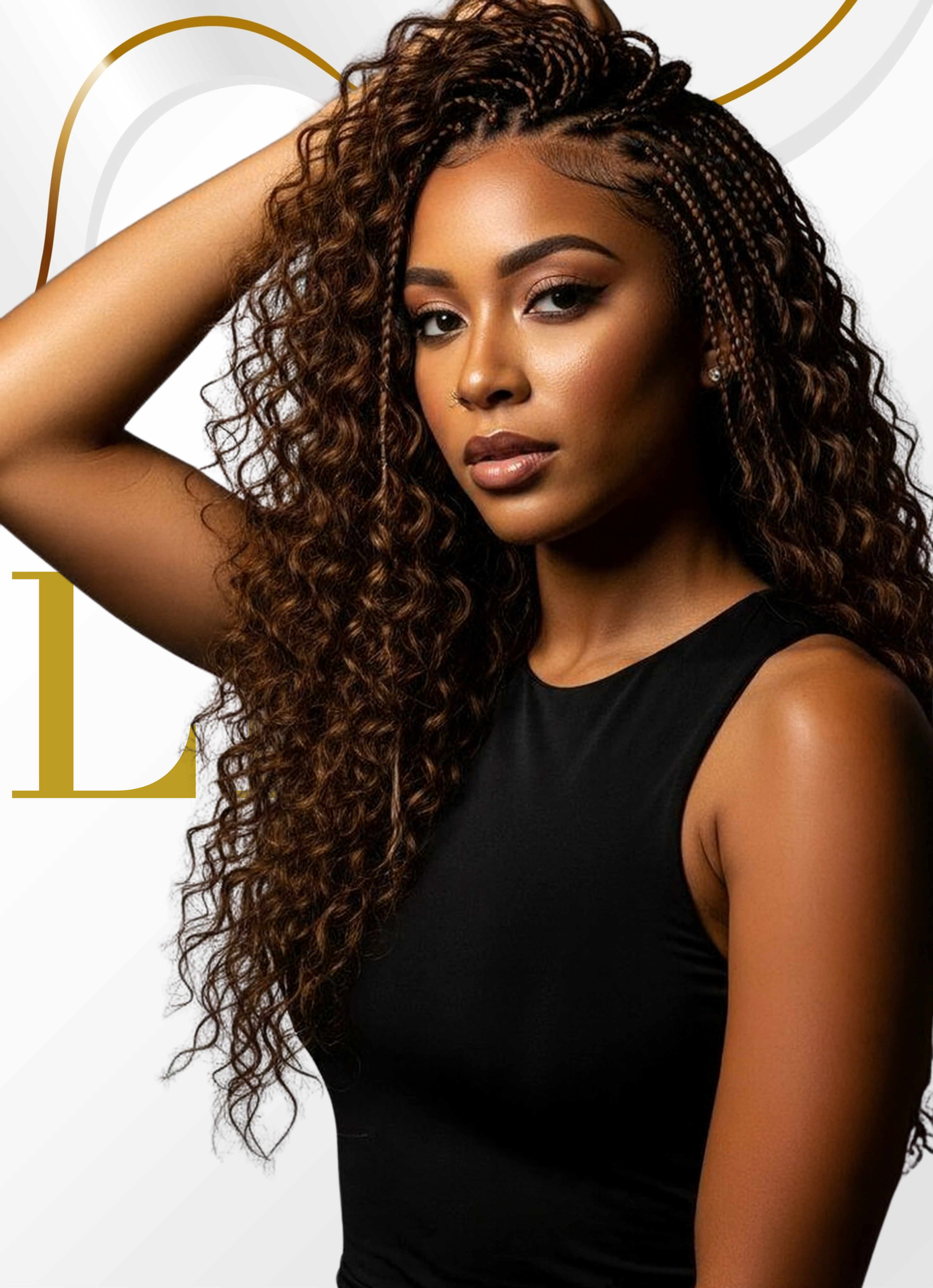 Darkest Brown Deep Wave Feather Crochet Remy Human Hair Extensions