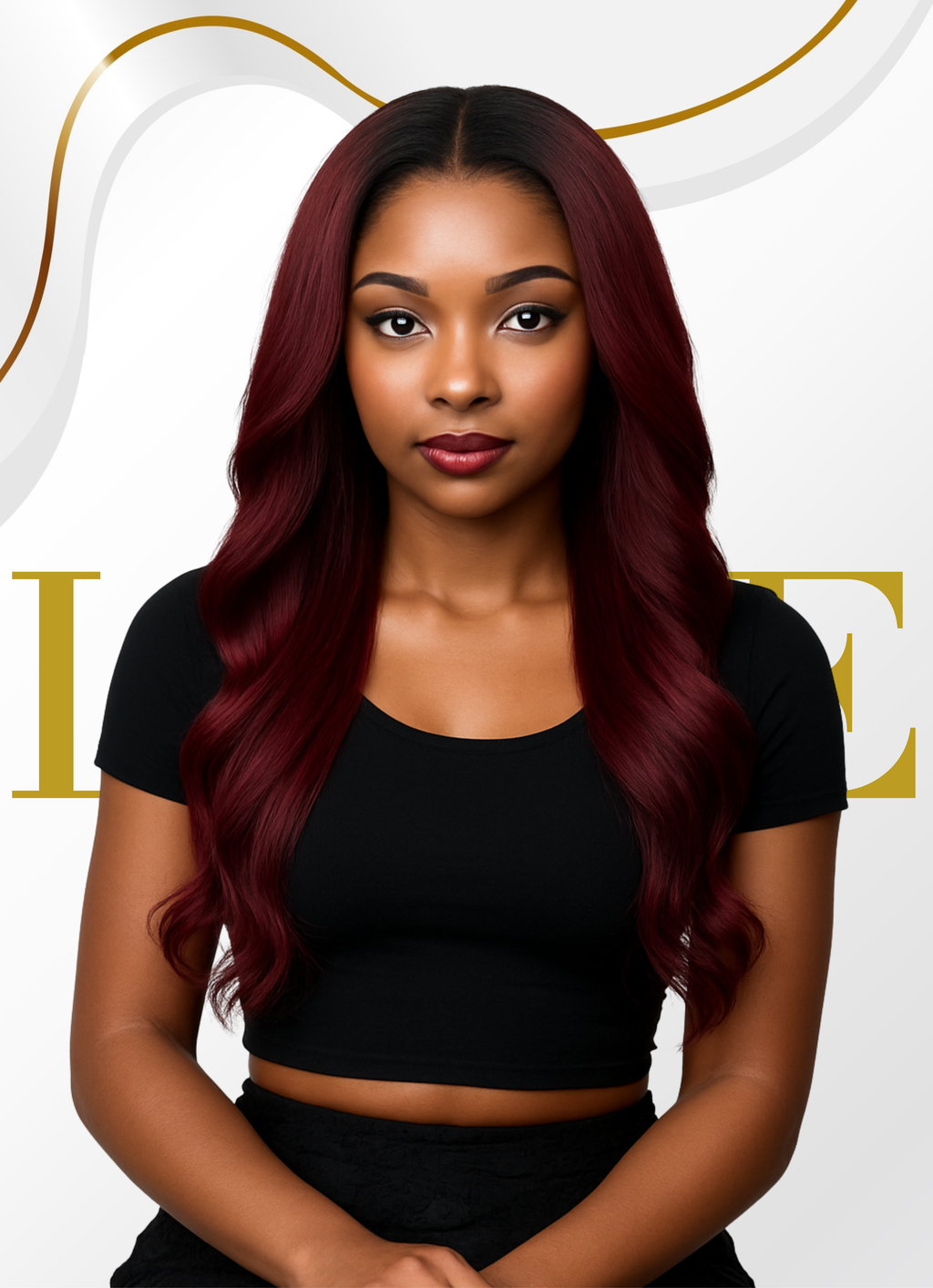 BG Burgundy Body Wave Feather Crochet Remy Human Hair Extensions