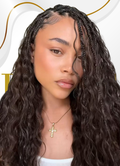 Darkest Brown Body Wave Feather Crochet Remy Human Hair Extensions
