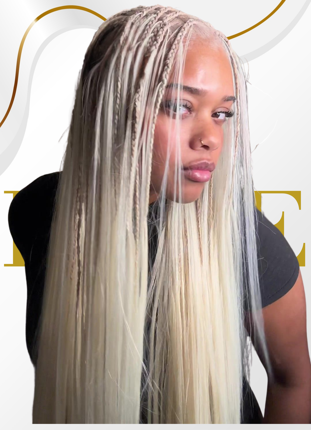 Platinum Blond Kinky Straight Crochet Remy Human Hair Extensions