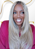 Platinum Blonde Straight Feather Crochet Remy Human Hair Extensions