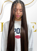 Darkest Brown Straight Feather Crochet Remy Human Hair Extensions
